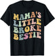 Groovy Retro Mama's Little Broke Bestie Funny Mother's Day T-Shirt - T-Shirt | Black