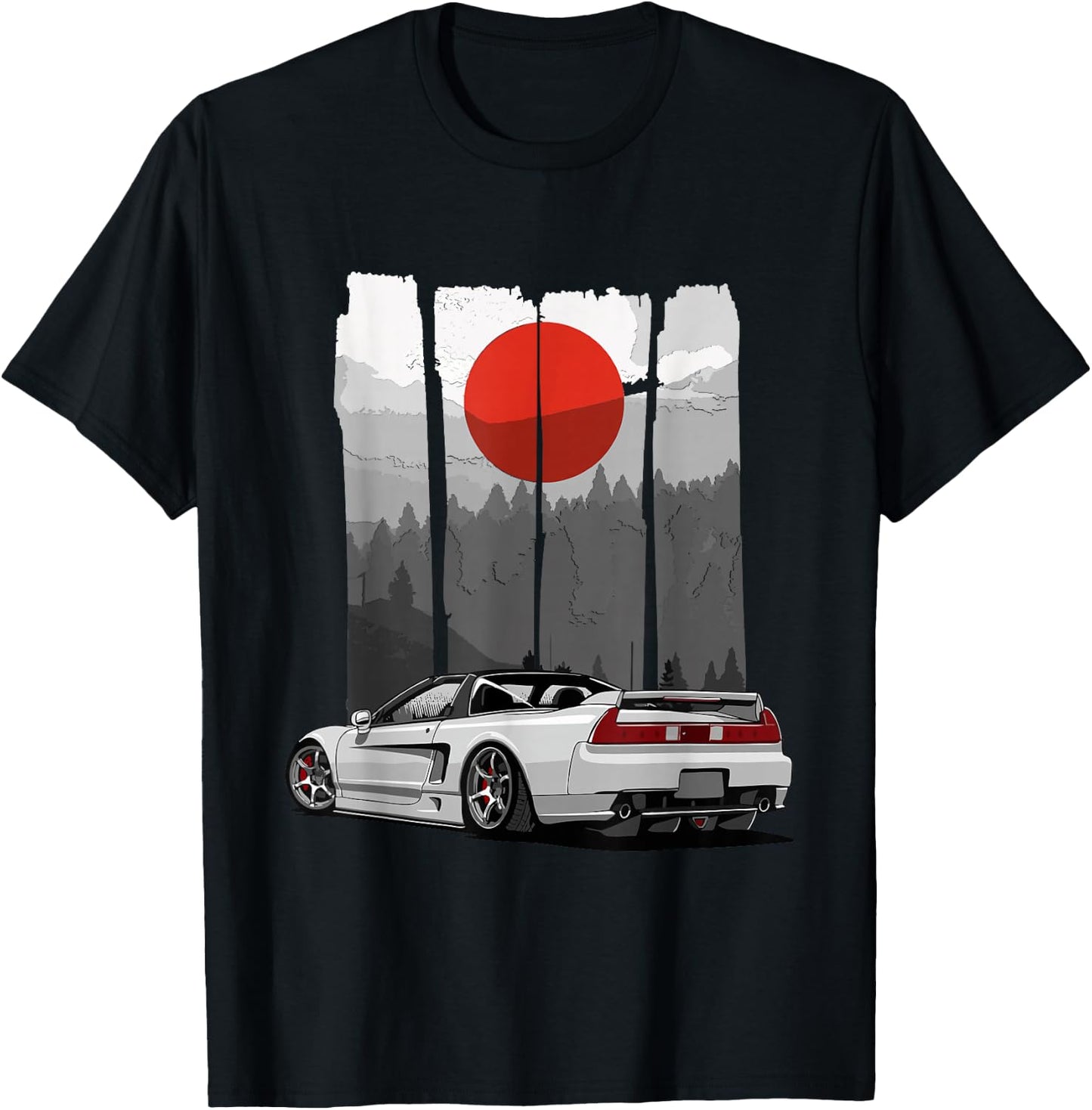 JDM NSX Car Tuning Japan Rising Sun Drift Import Small T-Shirt - T-Shirt | Black