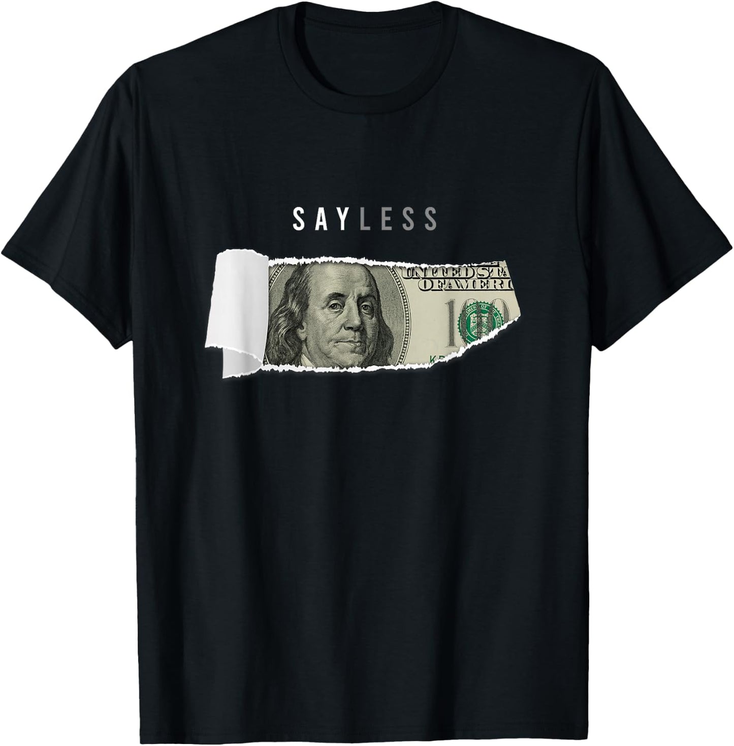 Say Less Money Dollar Sign Business Cryptocurrency Rich Earn T-Shirt - T-Shirt | Black