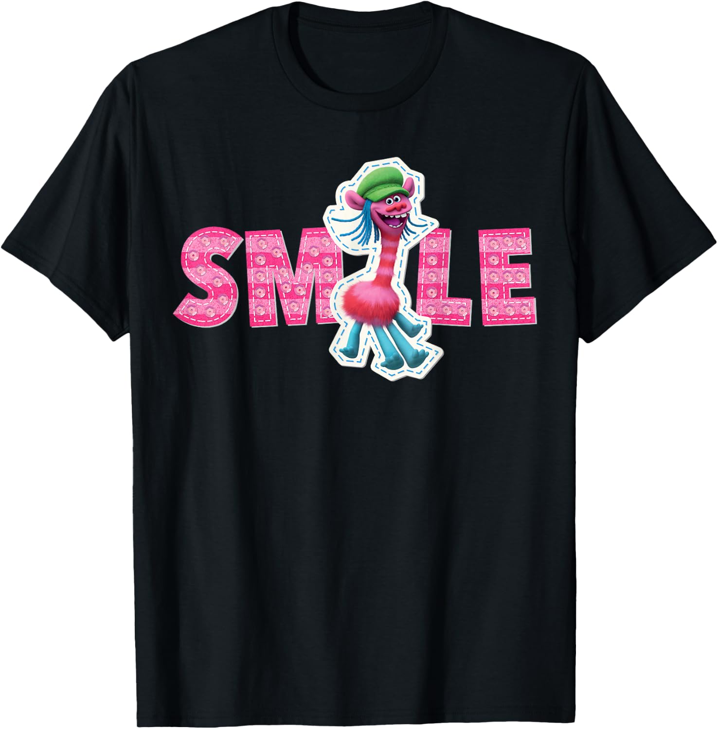 DreamWorks Trolls Cooper SMILE T-Shirt - T-Shirt | Black