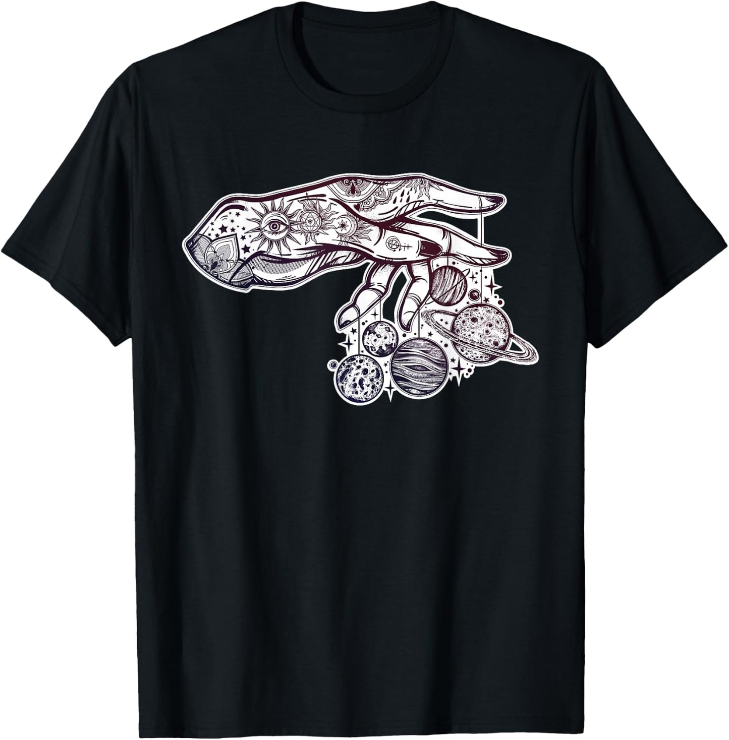 String Theory - Celestial Universe Astrology Orbit T-Shirt - T-Shirt | Black