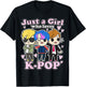 K-Pop Just A Girl Who Loves K-Pop Korean Pop Band T-Shirt - T-Shirt | Black