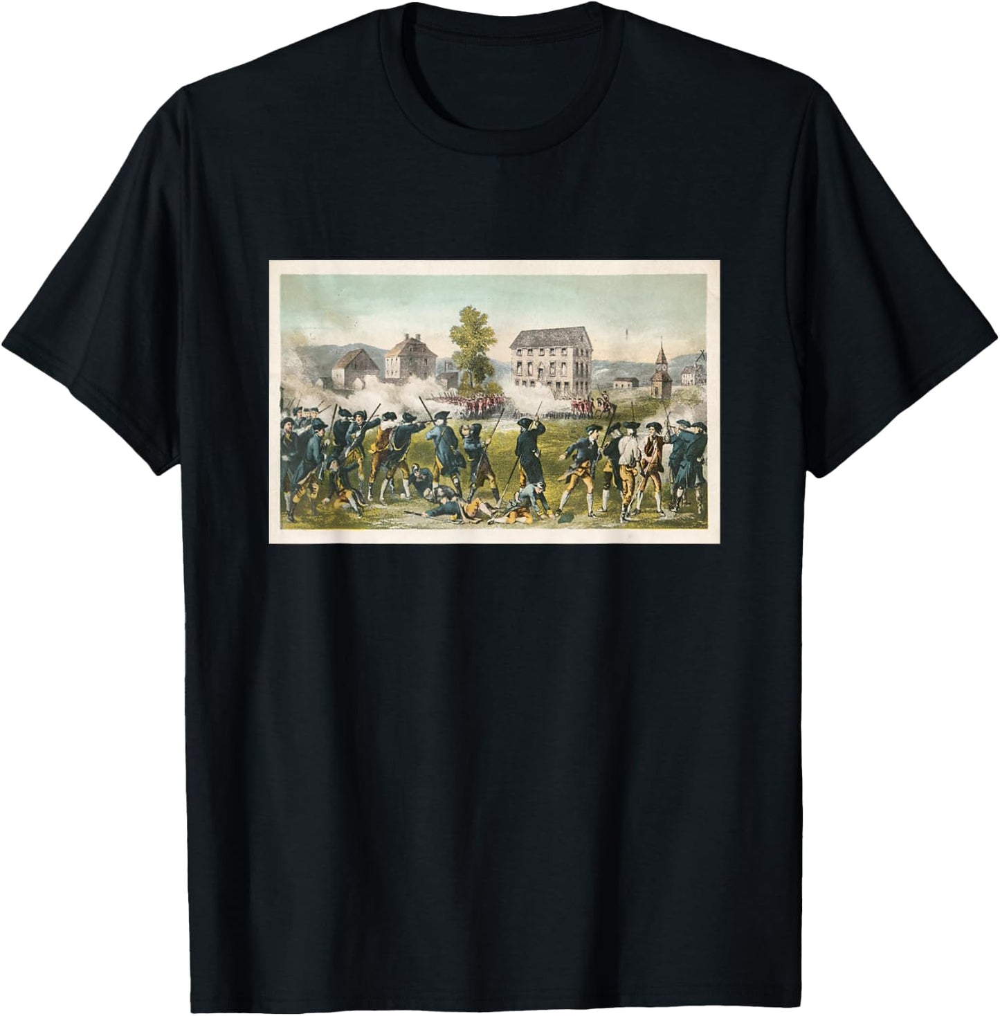 Battle of Lexington Massachusetts - American Revolution T-Shirt - T-Shirt | Black
