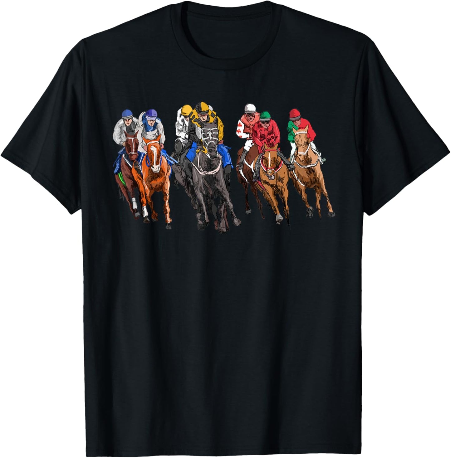 Funny Horse Racing Jockey Racer Derby Rider Race Track Gifts T-Shirt - T-Shirt | Black