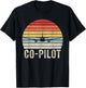 Catch Some Rays Vintage Retro Co-Pilot Pilot Gift Aviation Airplane - Men's Adults Black Short Sleeve Classic Fit Cotton Blend - Small T-Shirt - T-Shirt | Black