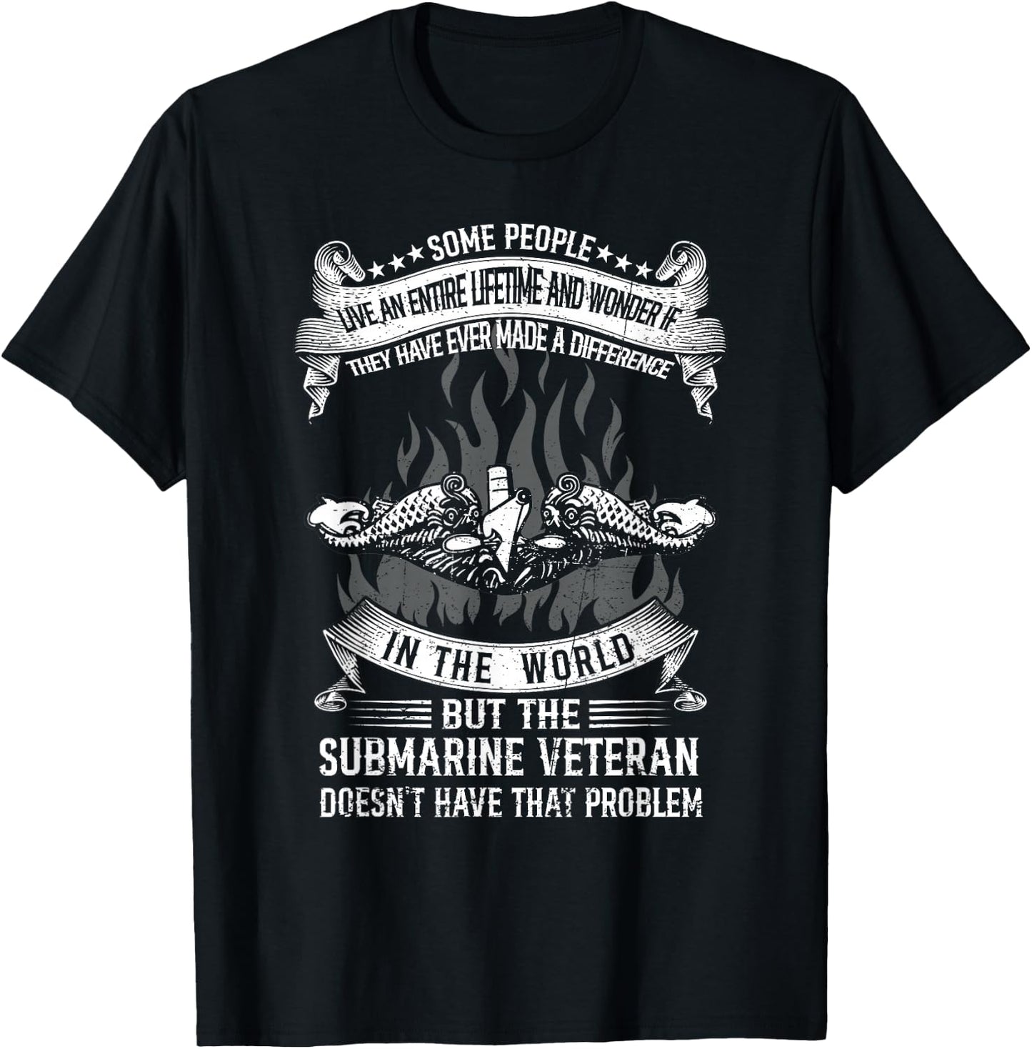 Submarine Veteran Made A Difference Proud US Submariner T-Shirt - T-Shirt | Black