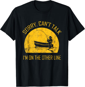 Sorry, Can't Talk I'm On the Other Line T-Shirt - T-Shirt | Black