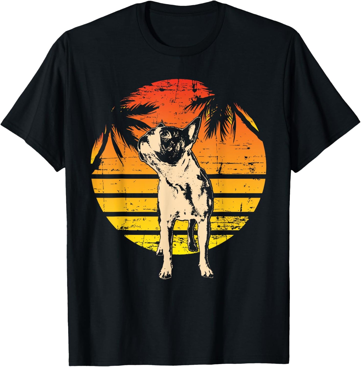 Boston Terrier Boston-Bulldog Women Kids T-Shirt - T-Shirt | Black