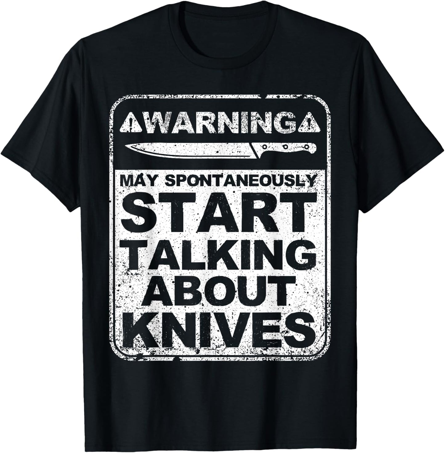 Funny Knife Collector Design Men Women Knife Lovers Butchers T-Shirt - T-Shirt | Black