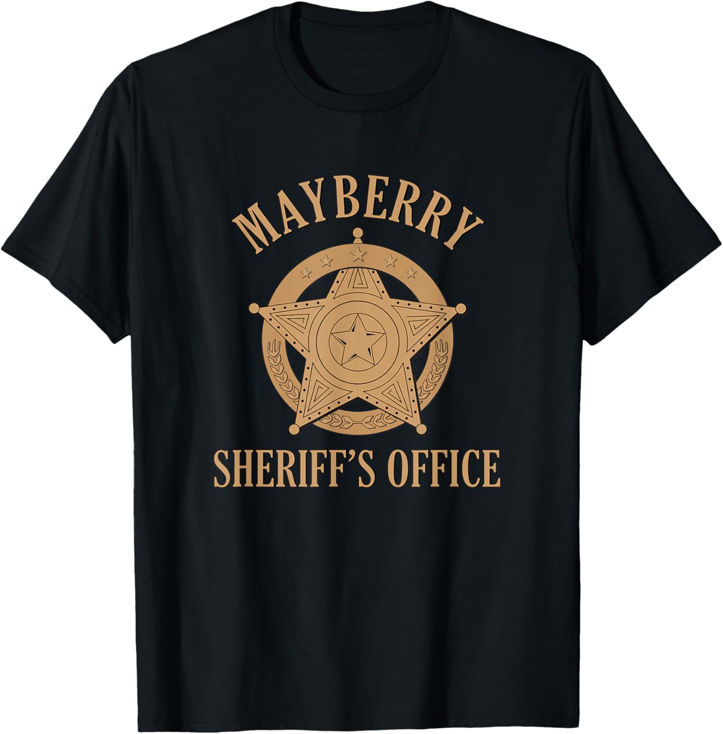 Mayberry Sheriff's Office | Classic TV T-Shirt - T-Shirt | Black