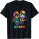 Cute Hawaii Beach Flipflops Hawaiian Island Cruise Vacay T-Shirt - T-Shirt | Black