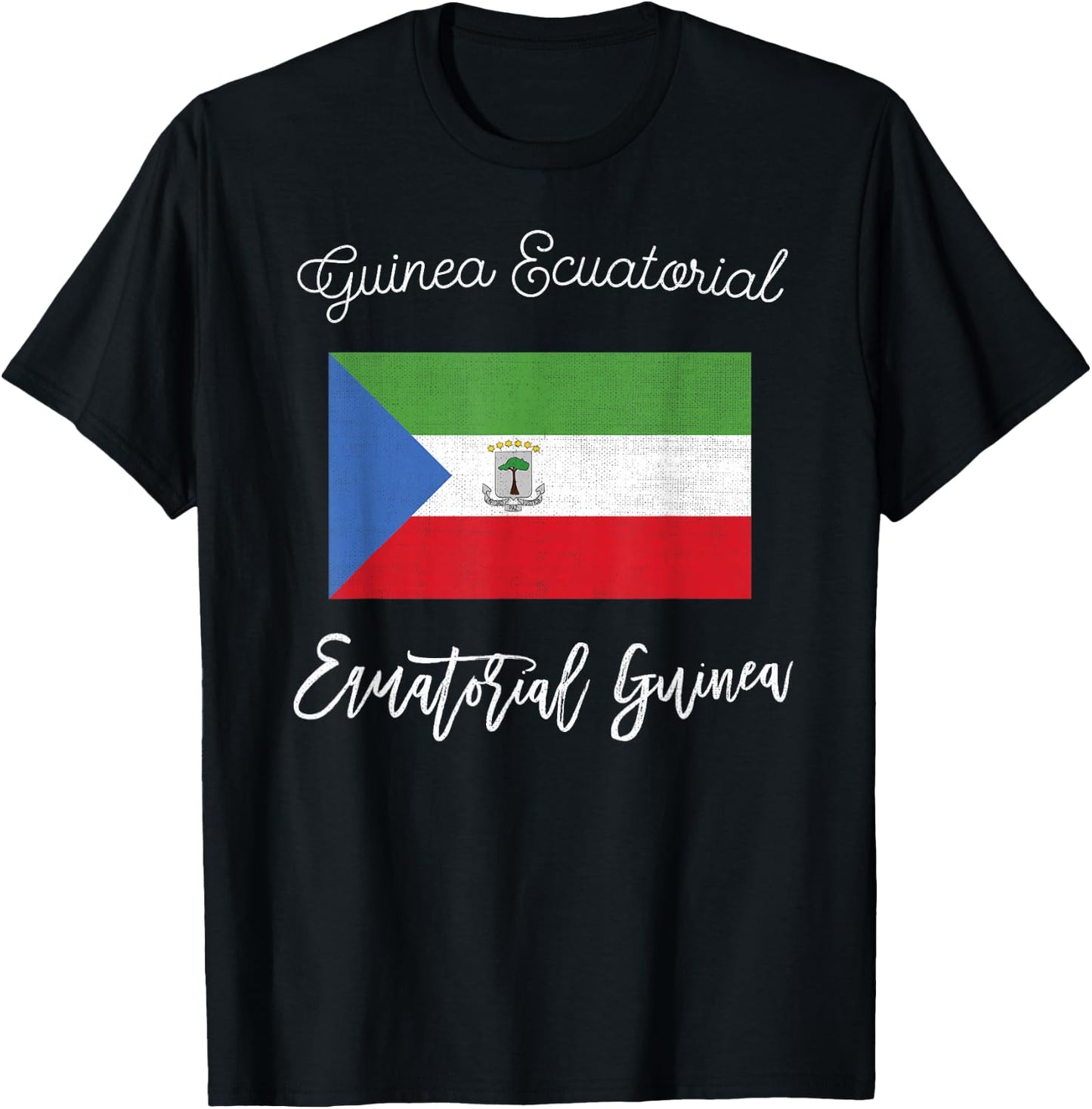 Equatorial Guinea Flag T-Shirt - T-Shirt | Black