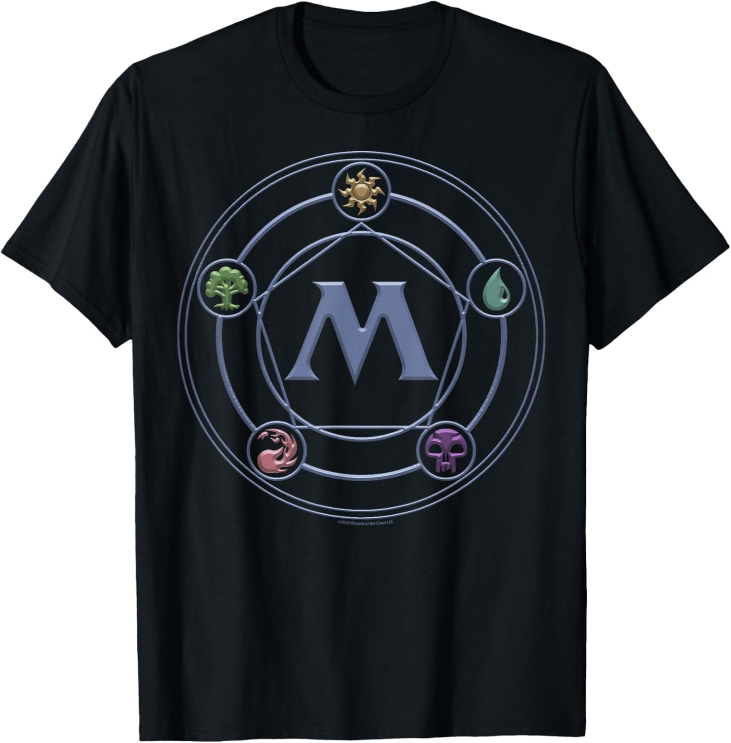 Magic: The Gathering Mana Icons T-Shirt - T-Shirt | Black