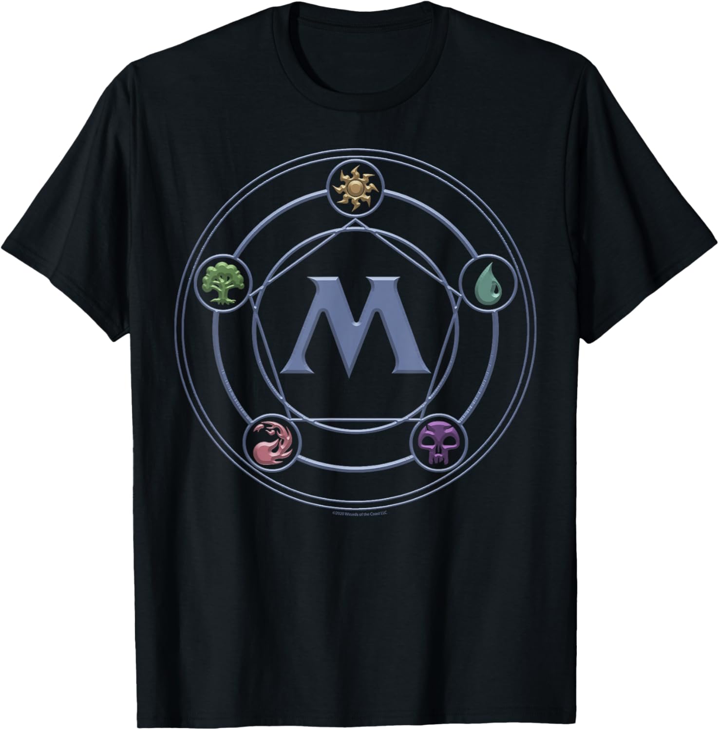 Magic: The Gathering Mana Icons T-Shirt - T-Shirt | Black