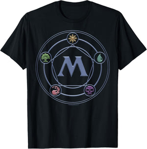 Magic: The Gathering Mana Icons T-Shirt - T-Shirt | Black