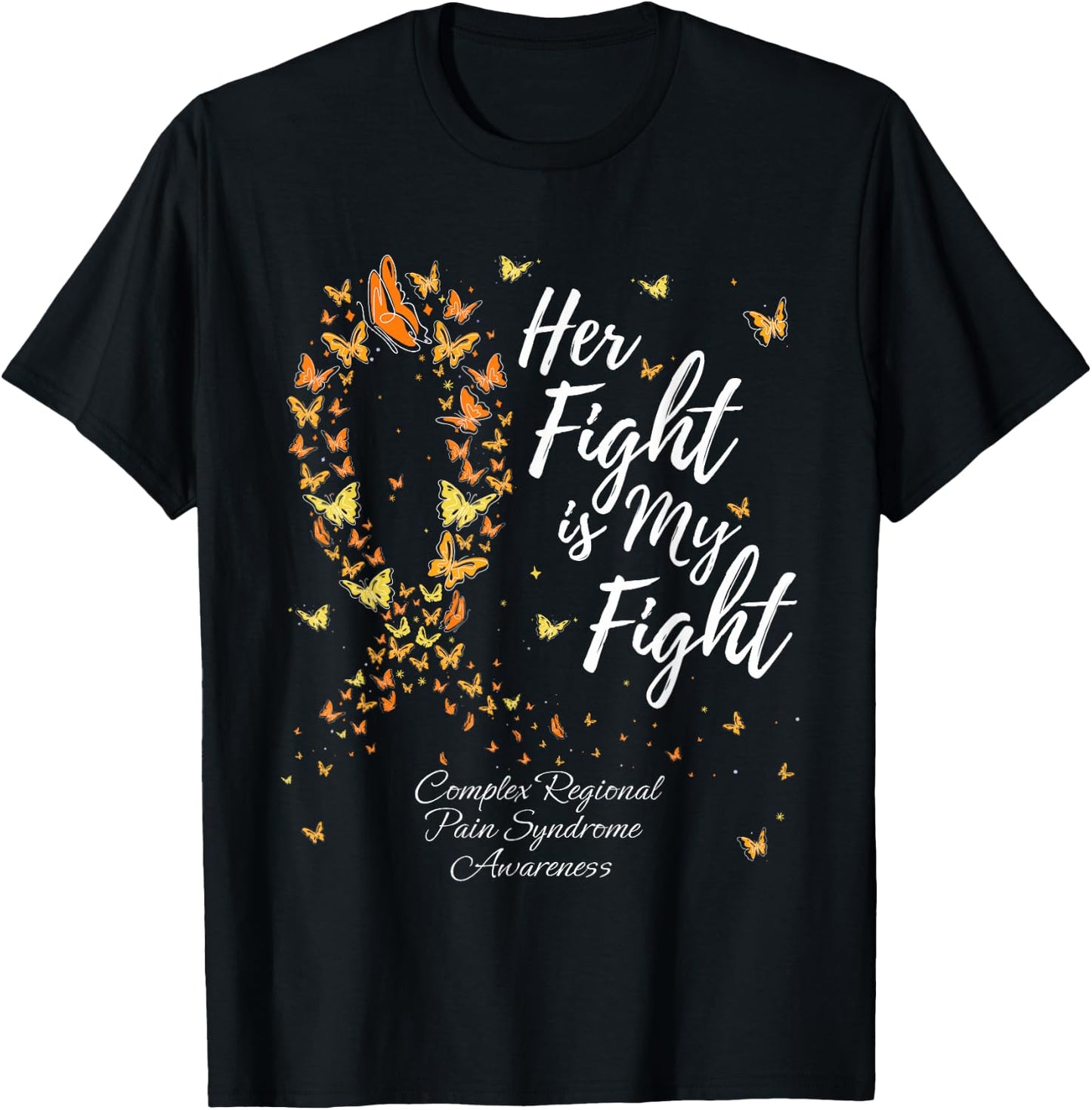 Her Fight CRPS Complex Regional Pain Syndrome Awareness T-Shirt - T-Shirt | Black