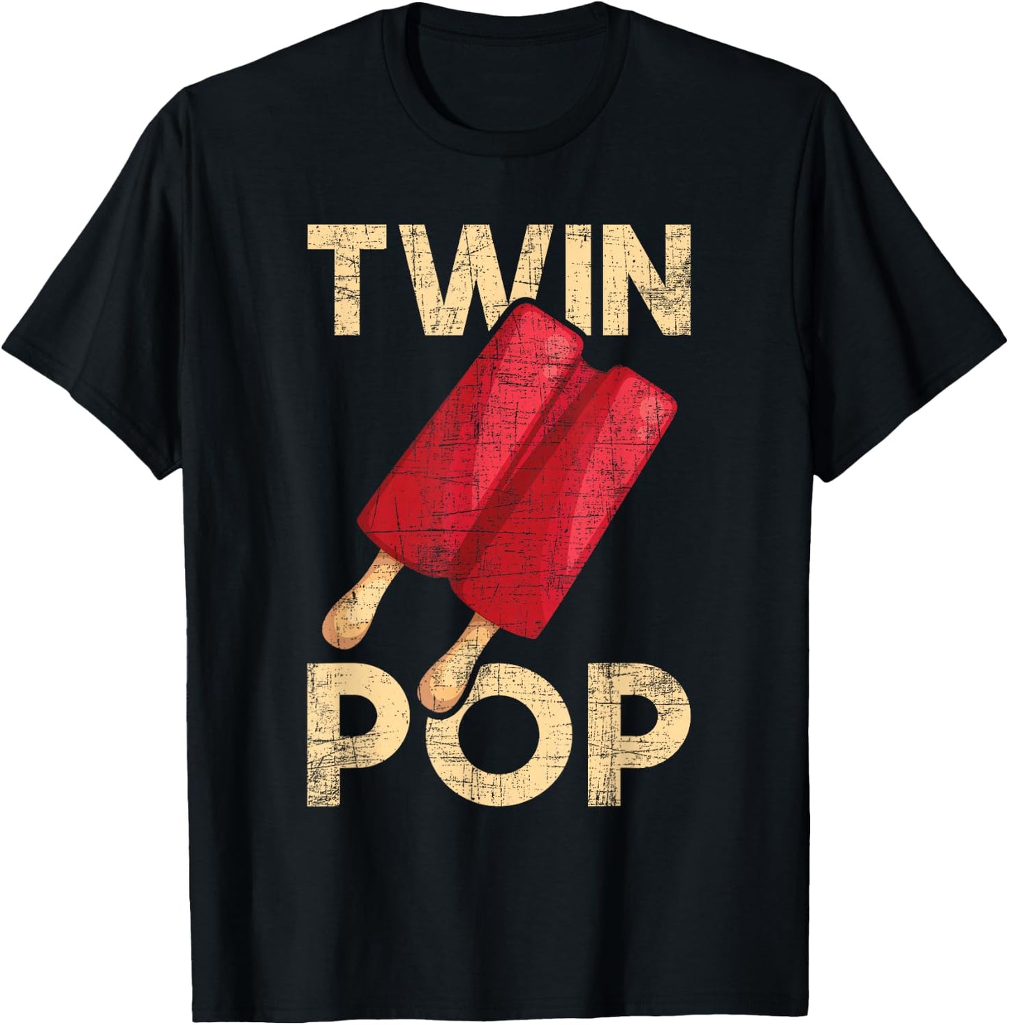 Twin Pop - Grandpa Granddad Of Twins T-Shirt - T-Shirt | Black