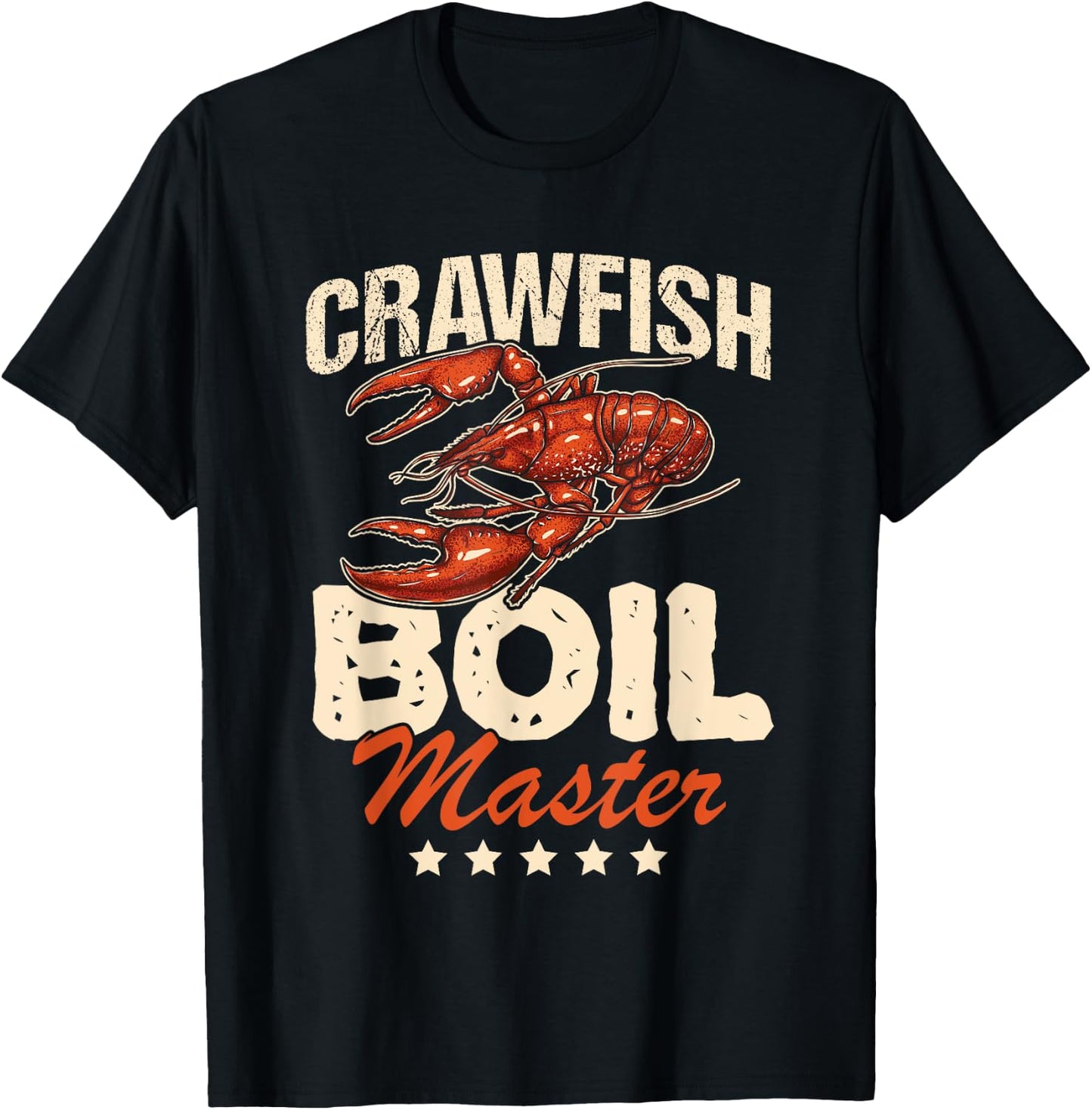 Crawfish Boil Master Vintage Funny Gift T-Shirt - T-Shirt | Black