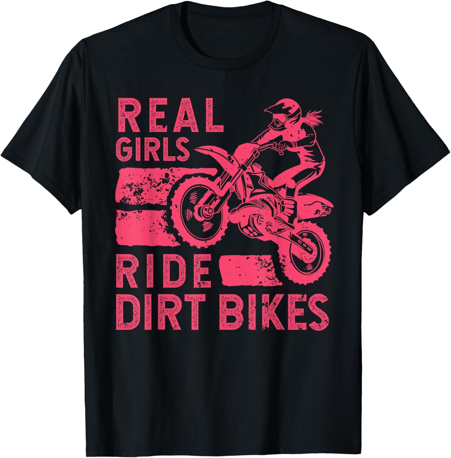Cool Dirt Bike Girls Motocross Biker Racer Sport T-Shirt - T-Shirt | Black