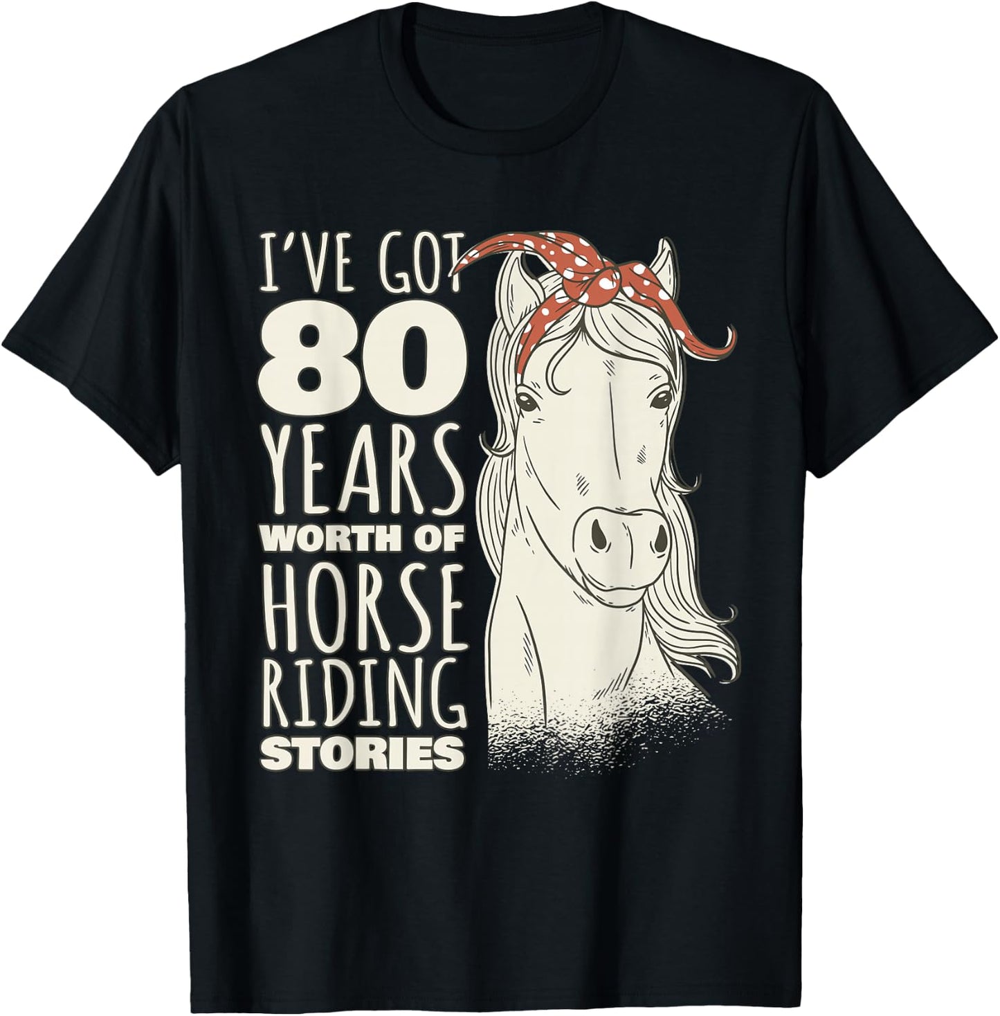 80th Birthday 80 Year Old Rider T-Shirt - T-Shirt | Black