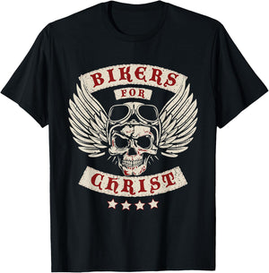 Bikers for Christ Christian Motorcycle Patch T-Shirt - T-Shirt | Black