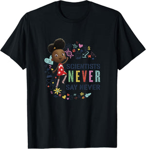 Kids Ada Twist, Scientist Ada Scientists Never Say Never T-Shirt - T-Shirt | Black