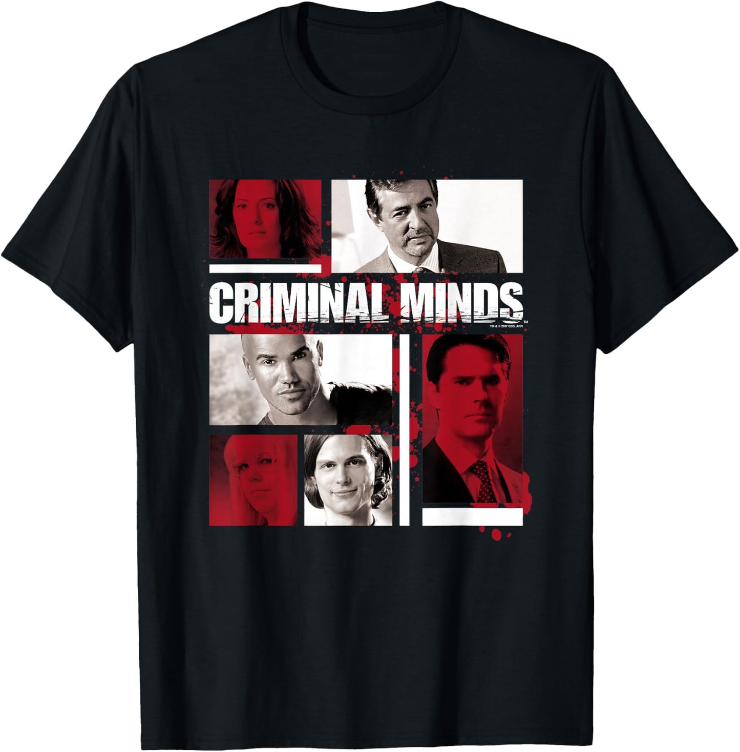 Criminal Minds Character Boxes T-Shirt - T-Shirt | Black
