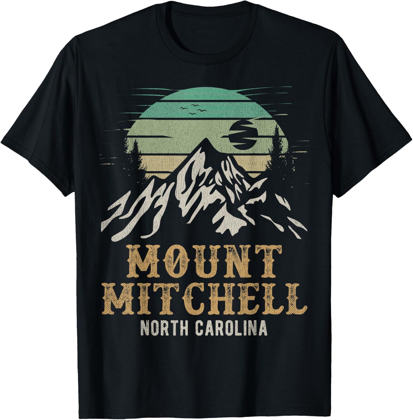 Mount Mitchell State Park Merchandise Hiking Mount Mitchell T-Shirt - T-Shirt | Black