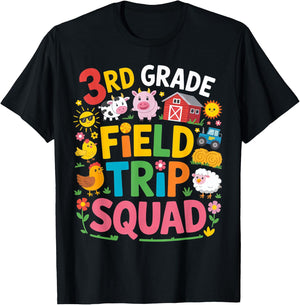 Farm Trip Field Trip Squad Farm Visit 3rd Grade T-Shirt - T-Shirt | Black