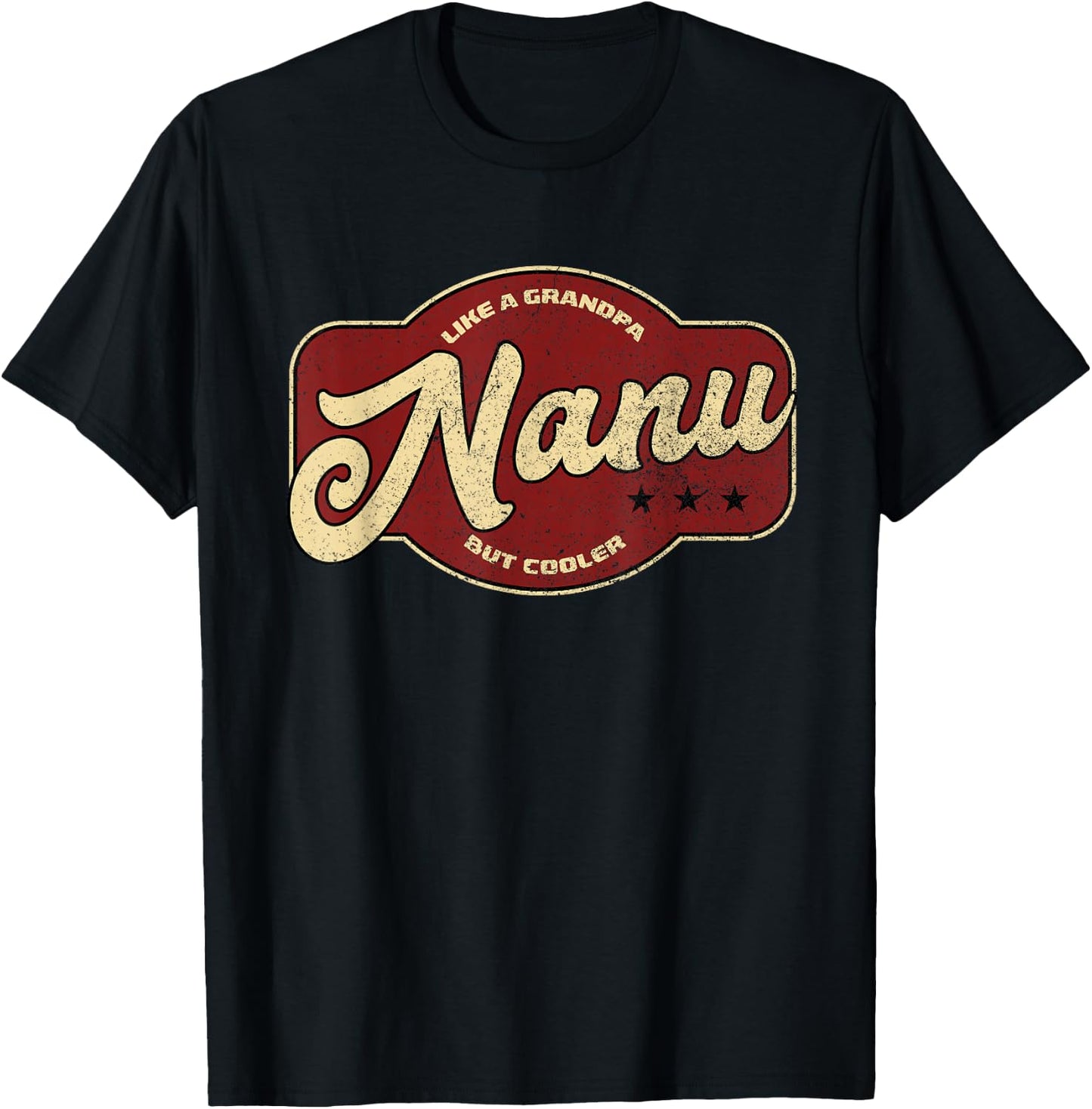 Vintage Nanu Like a Grandpa but Cooler - Indian Grandpa T-Shirt - T-Shirt | Black