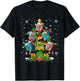 X-mas Tree Santa Reindeer Elf Calculators Accountant Lover T-Shirt - T-Shirt | Black
