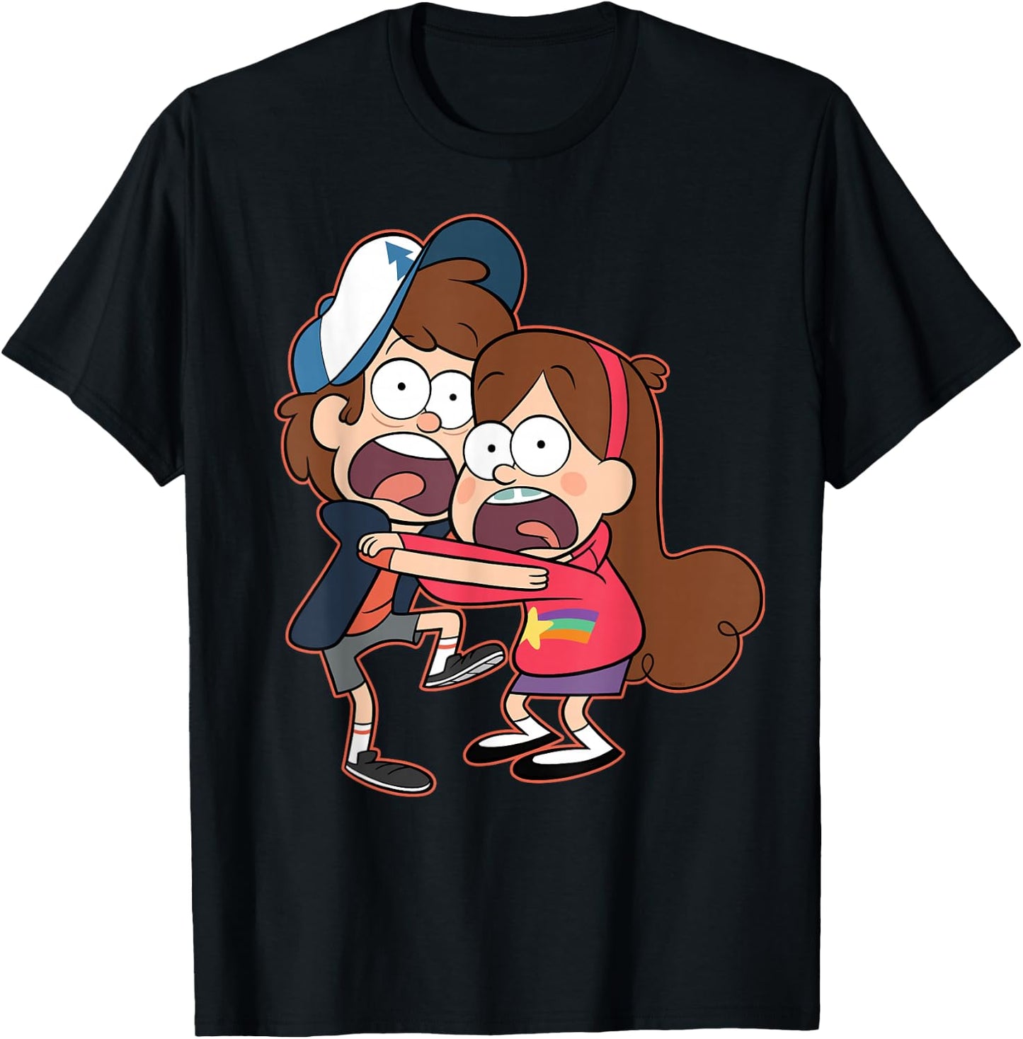 Disney Gravity Falls Dipper and Mabel Pines T-Shirt - T-Shirt | Black