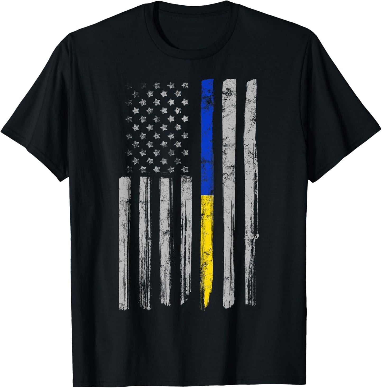 Gold Blue Line 911 Police Dispatcher First Responder T-Shirt - T-Shirt | Black