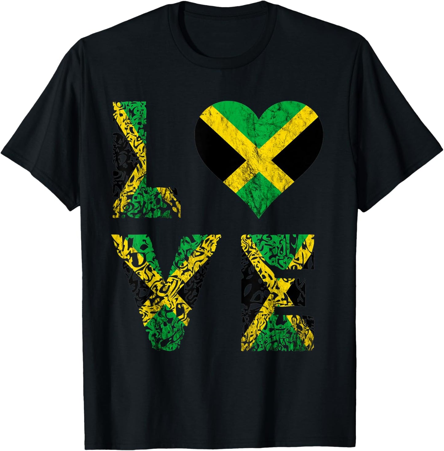 Jamaica Love Jamaican Caribbean Pride Jamaican Roots T-Shirt - T-Shirt | Black
