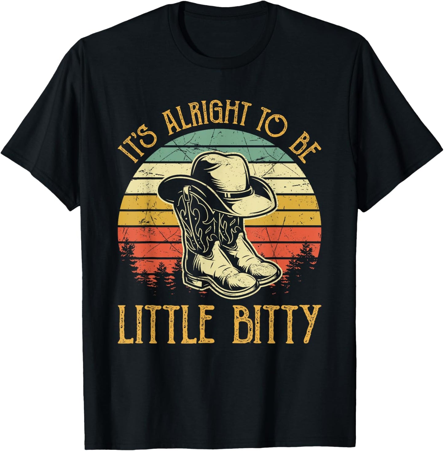 It’s Alright To Be Little Bitty Country Music Toddler T-Shirt - T-Shirt | Black
