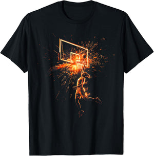 Basketball Player Streetball Silhouette T-Shirt - T-Shirt | Black