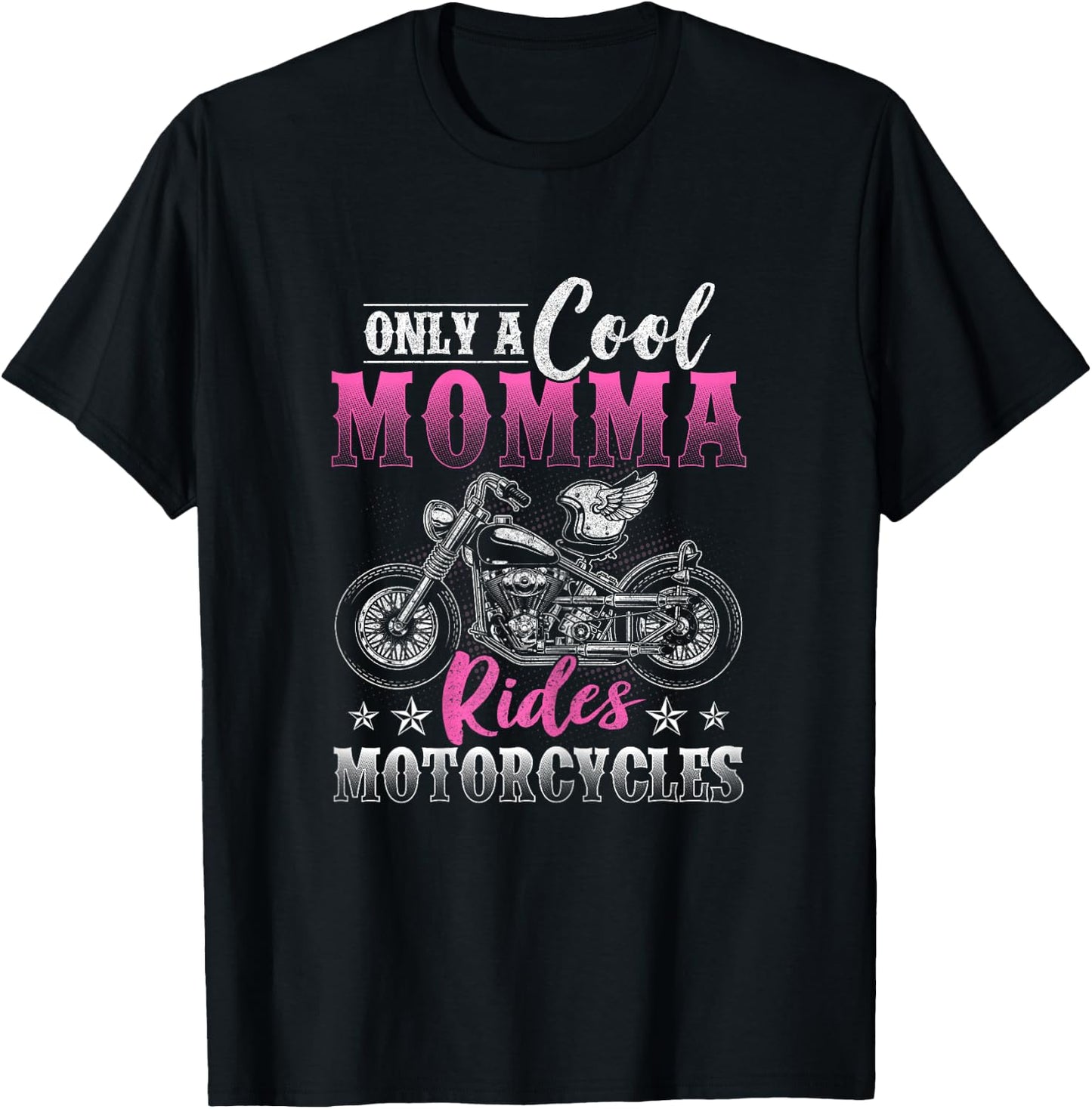 Funny Motorcycle Lover Graphic Biker Moms Motorbike Rider T-Shirt - T-Shirt | Black