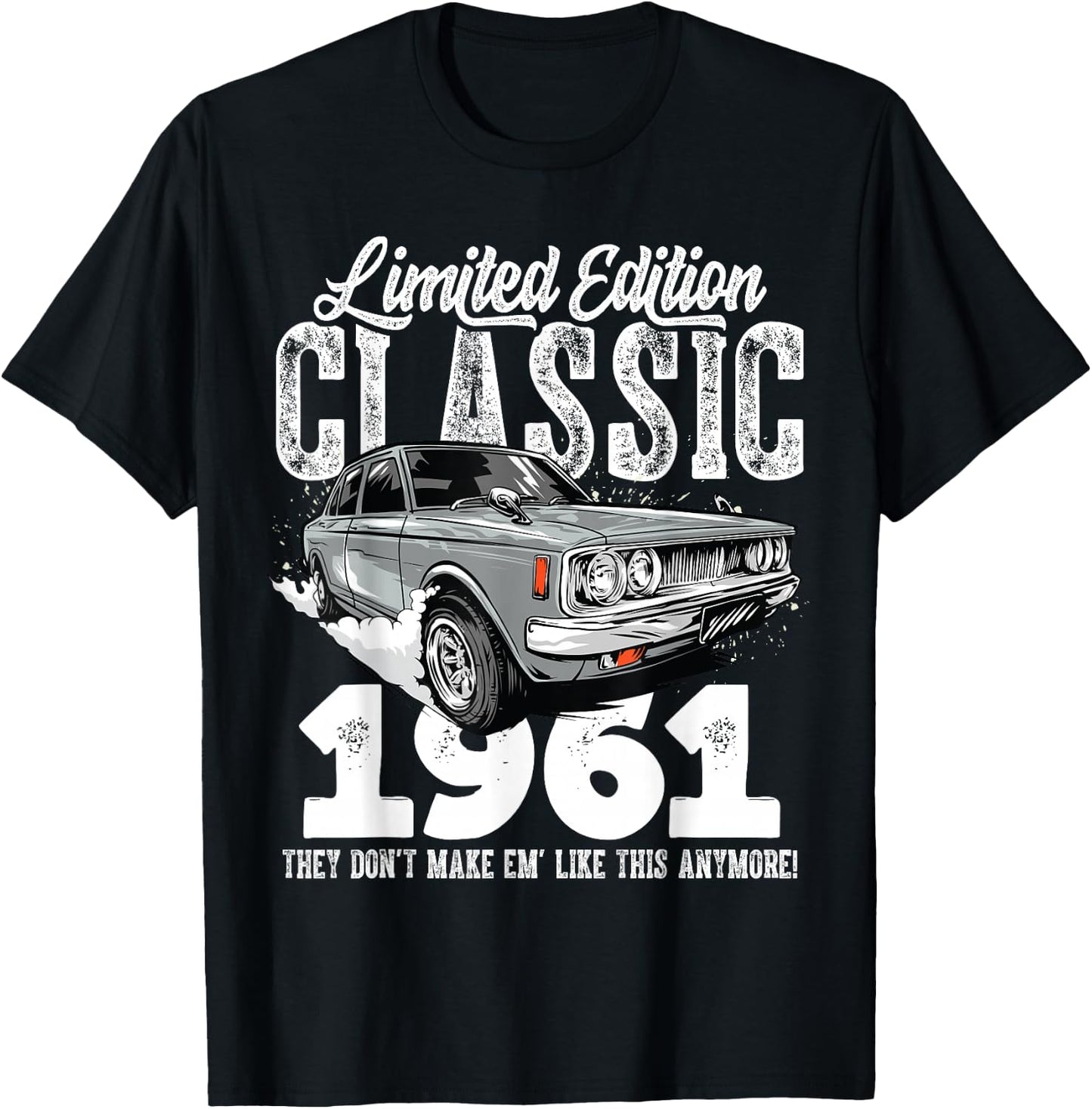 62nd birthday Vintage Classic Car 1961 B-day 62 year old T-Shirt - T-Shirt | Black