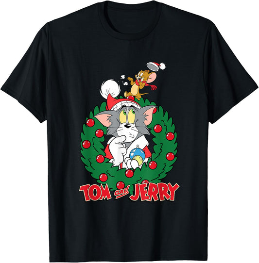 Tom & Jerry Christmas T-Shirt - T-Shirt | Black