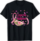 I Wear Pink For My Daughter Breast Cancer Pink Ribbon Flower T-Shirt - T-Shirt | Black