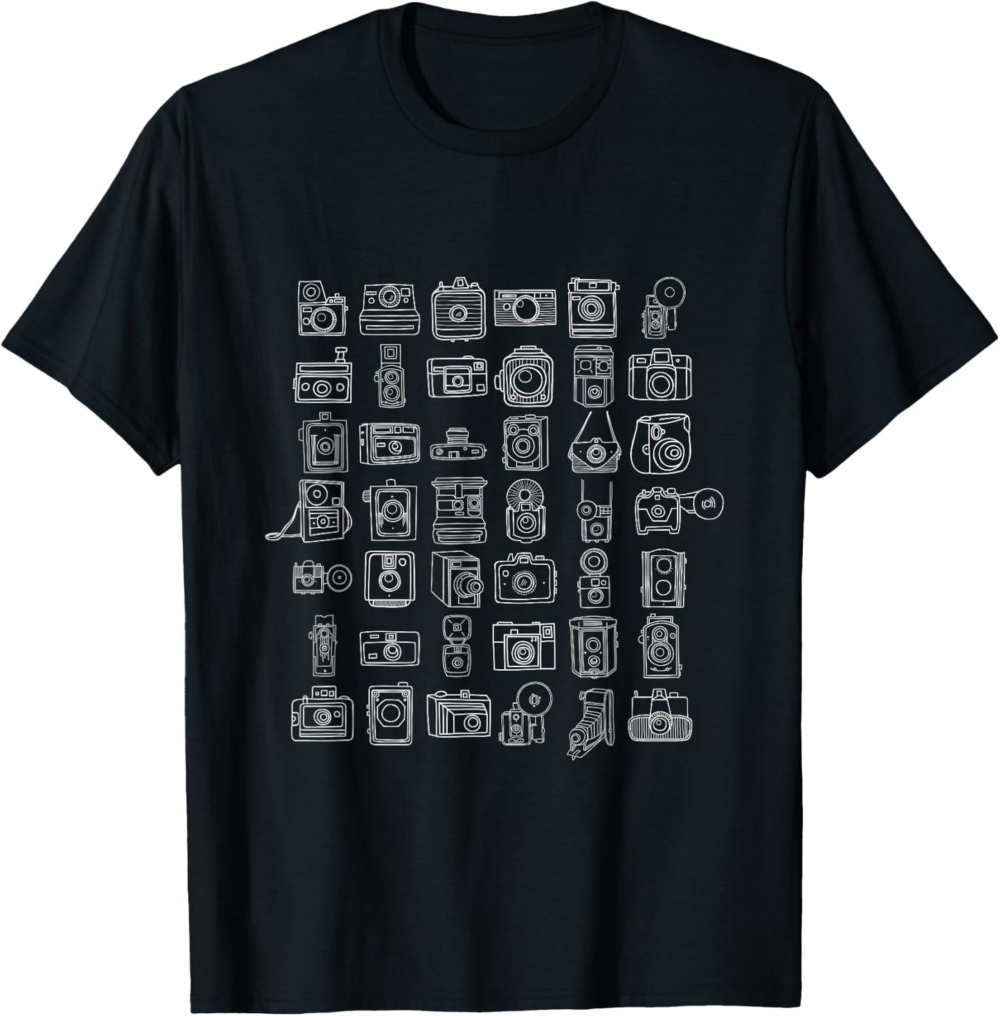 Vintage Camera T-Shirt - T-Shirt | Black