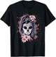 La Calavera Catrina Halloween Candy Sugar Skull Girl T-Shirt - T-Shirt | Black