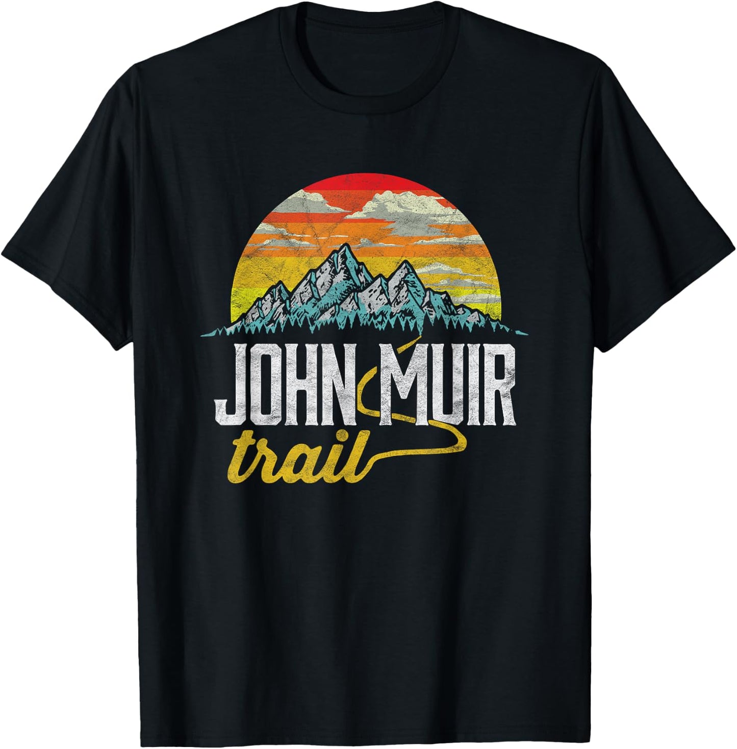 John Muir Trail - Vintage Distressed Shirt T-Shirt - T-Shirt | Black