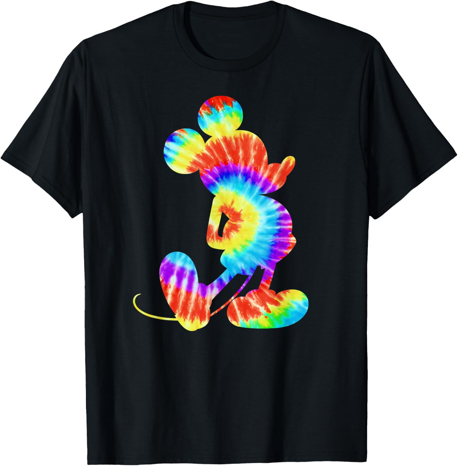Disney Mickey Mouse Retro Tie- Dye Small T-Shirt - T-Shirt | Black