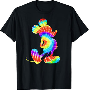 Disney Mickey Mouse Retro Tie- Dye Small T-Shirt - T-Shirt | Black