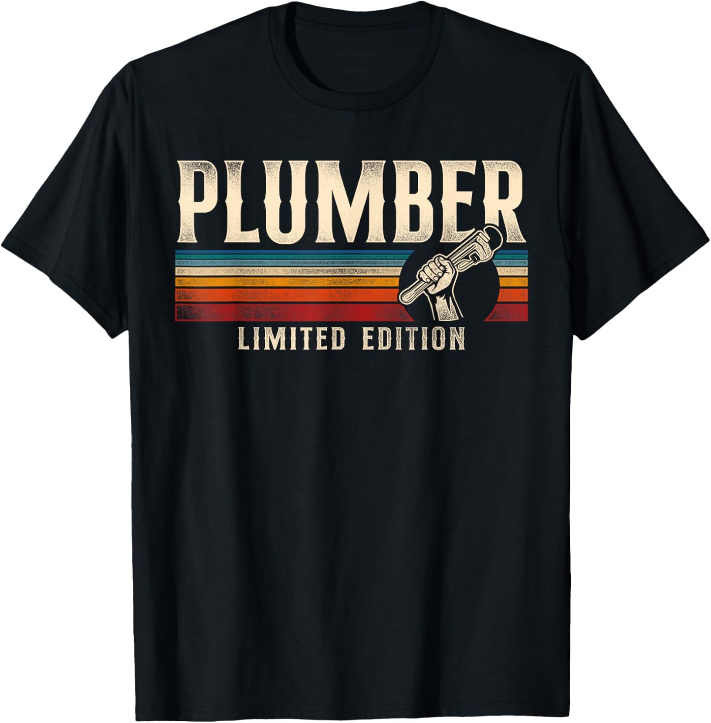 Plumbing Plumber Vintage Retro Plumber Limited Edition T-Shirt - T-Shirt | Black