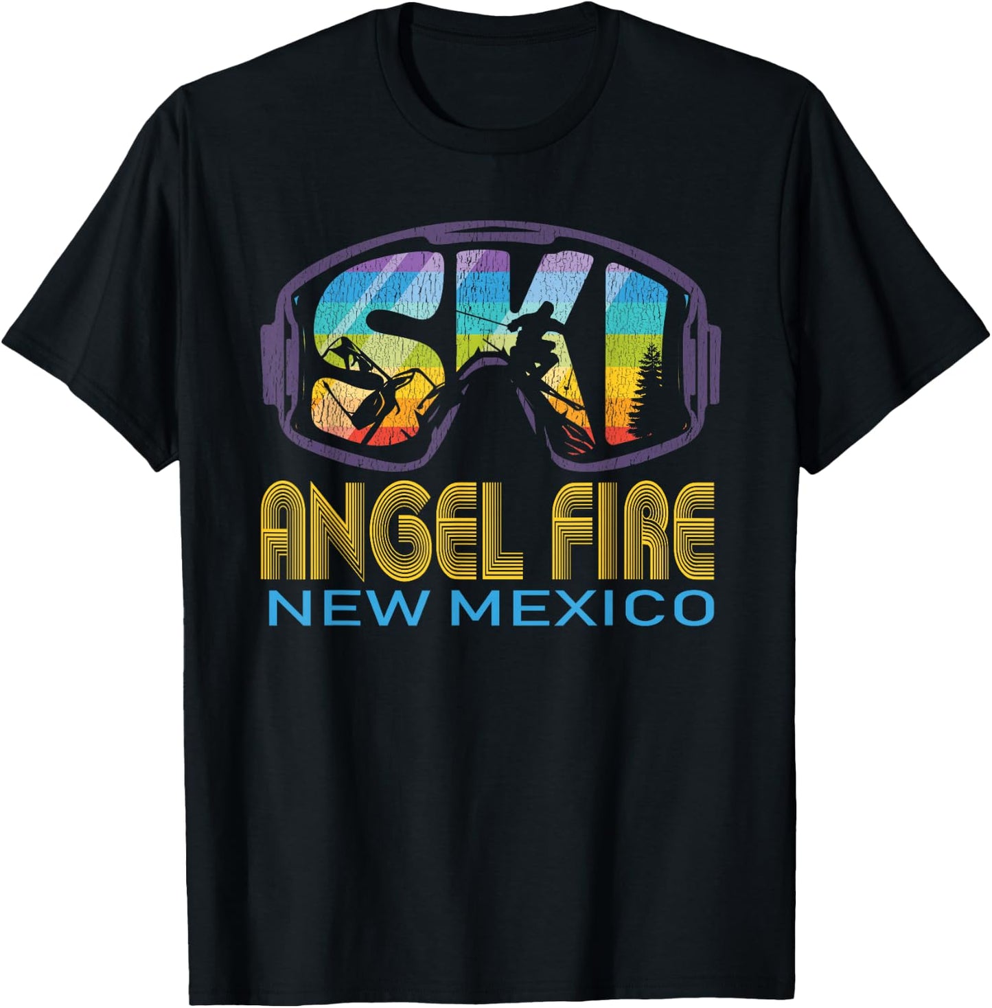 Ski Angel Fire New Mexico Skiing Vacation T-Shirt - T-Shirt | Black