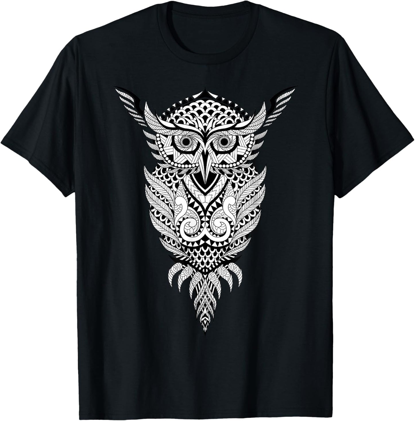 Cute owl to paint and colour for children T-Shirt - T-Shirt | Black