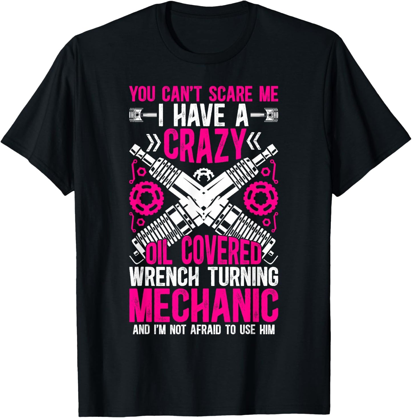Funny Mechanic Wife Mechanic's Wife of A Mechanic T-Shirt - T-Shirt | Black