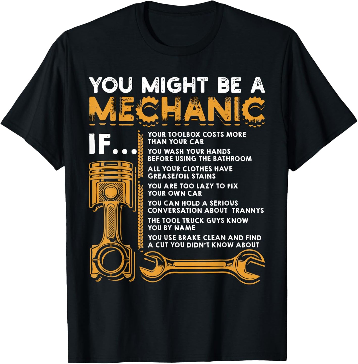 You Might Be A Mechanic If Funny Mechanic Gifts T-Shirt - T-Shirt | Black